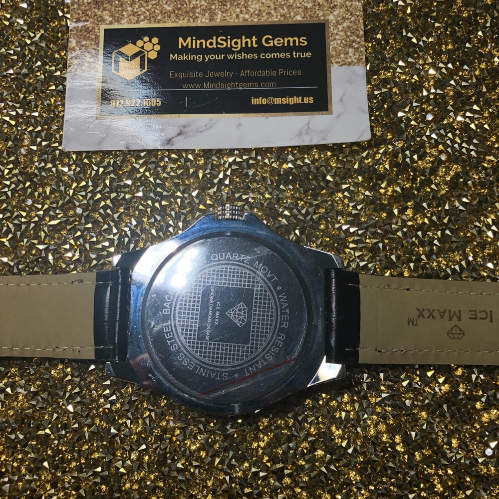 Genuine diamond watch for men, NOT CZ, Not moissanite, best gift for men, Real - Picture 5 of 5